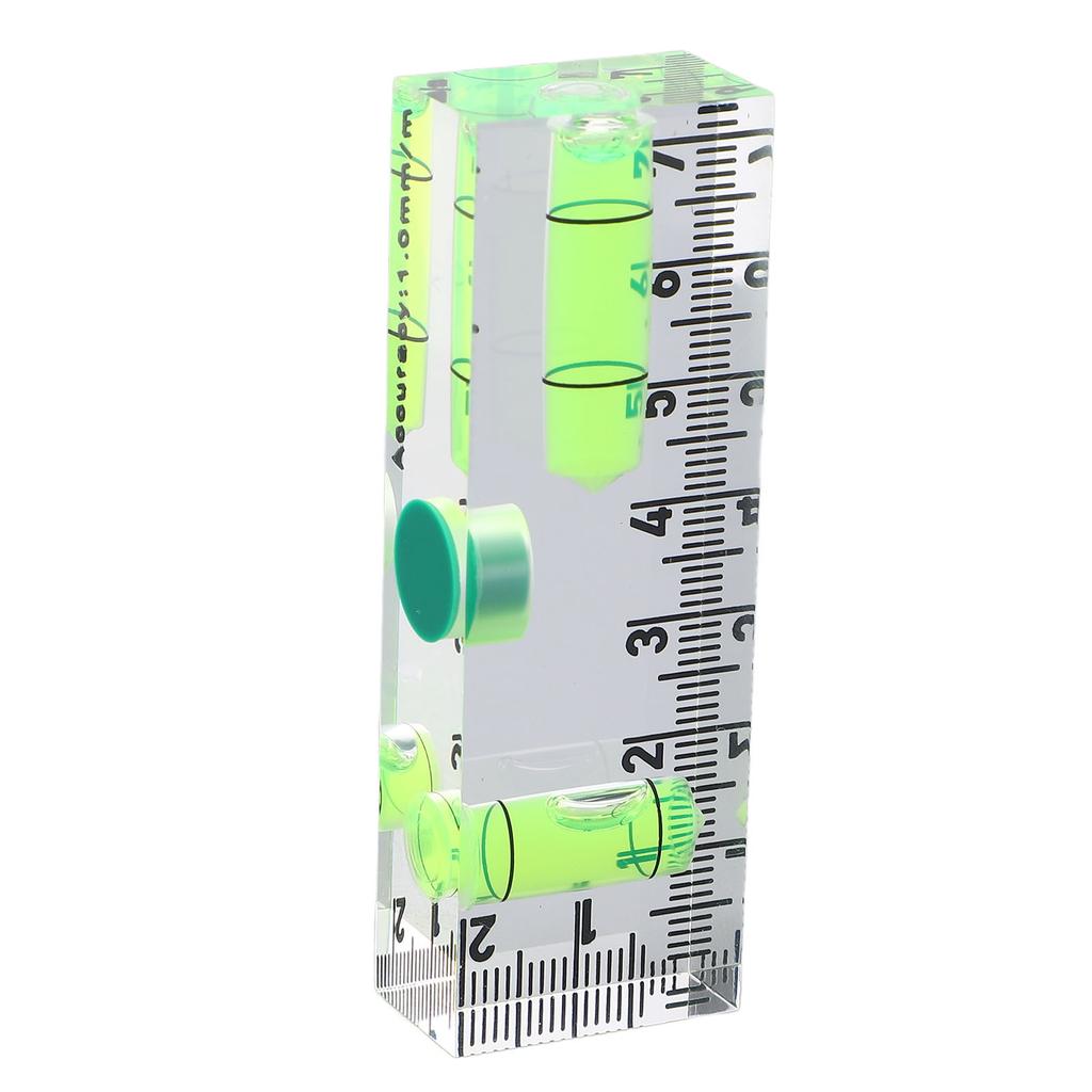 Mini Level Ruler with 1 Magnet Small Acrylic Level Tool for Horizontal and Vertical Measurement 75x25x15mm