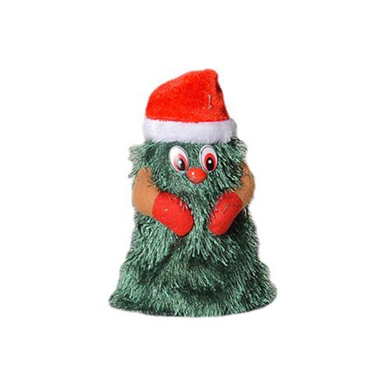 Поющая и танцующая рождественская елка, электрическая вращающаяся электрическая игрушка, очаровательная забавная елочная кукла, зеленое украшение для рождественской вечеринки