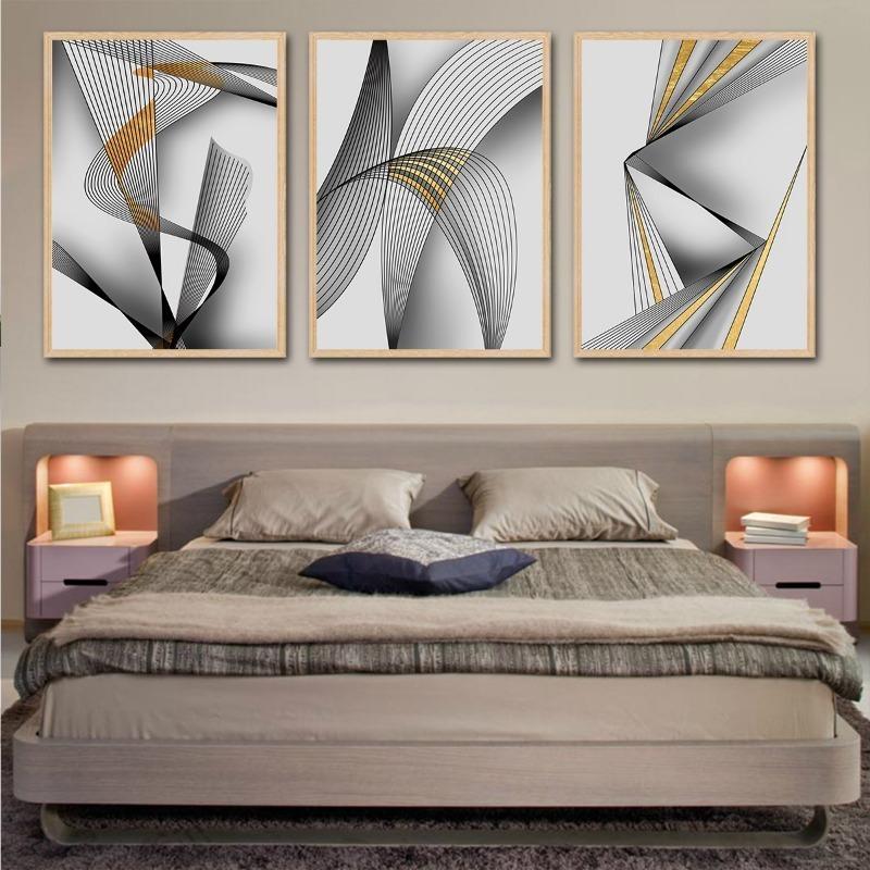 Современные абстрактные линии геометрические ленточки холст картины настенные художественные принты постеры для декора гостиной без рамки