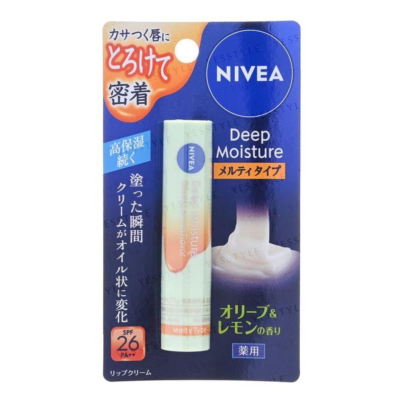 Nivea Япония - Глубокоувлажняющий тающий тип бальзама для губ SPF 26 PA++