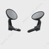 Black Aluminum Alloy Round Rearview Mirror for Motorcycle and Electric Car Handlebar