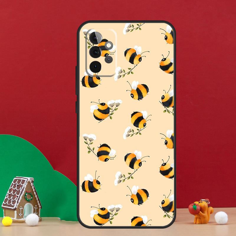 Bee Bumblebee Pattern Case For Samsung Galaxy A54 A06 A16 A26 A36 A56 A53 A32 A52 A33 A13 A55 A35 A15 A14 A34 A17
