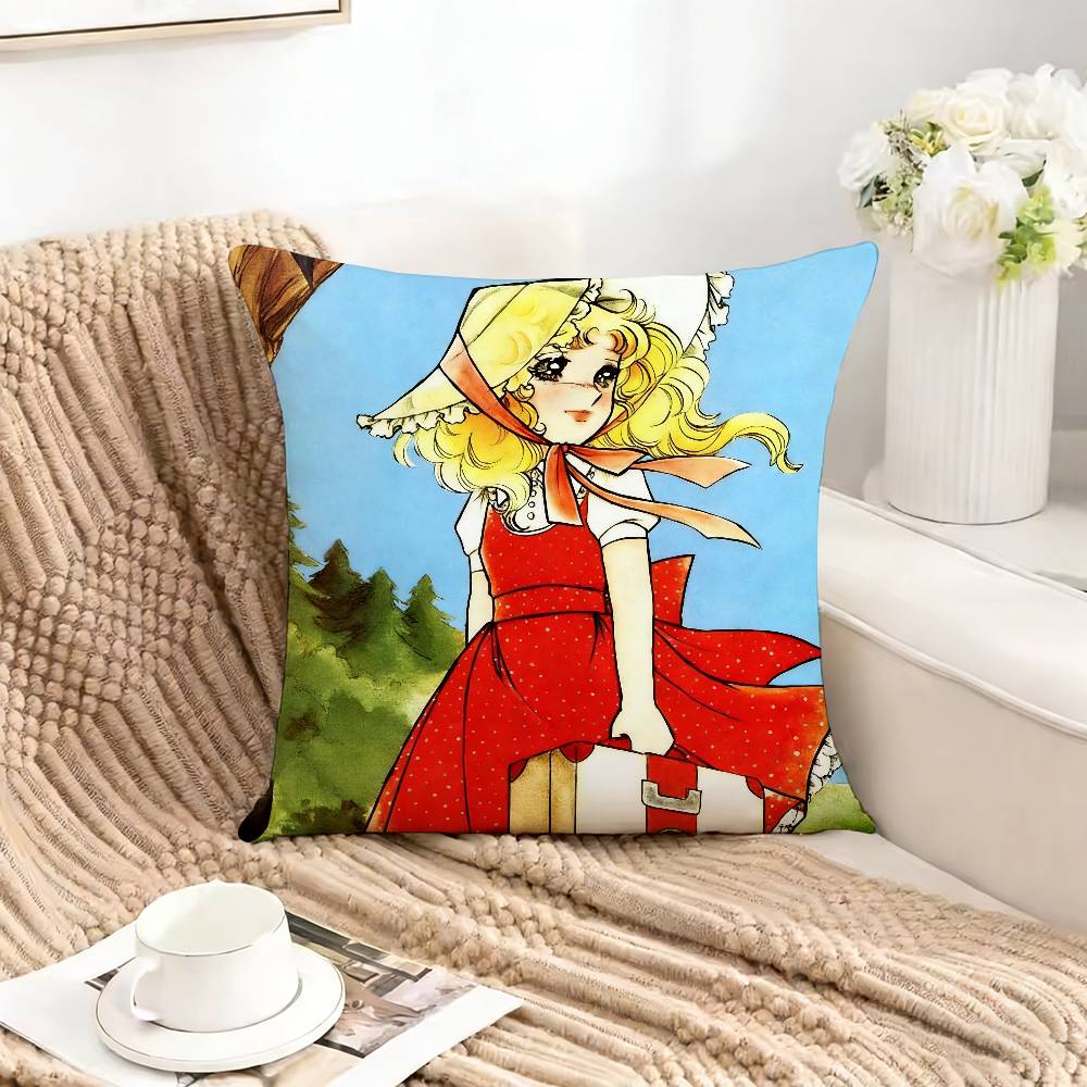 Sweet girl CCandy CCandycc Pillow Case Square DoubleSided Sofa Cushion Cover Bedroom Bedside Pillow