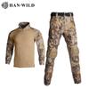Plus-Size Tactical Camouflage Long-Sleeve Frog Suit Set (No Protective Gear)