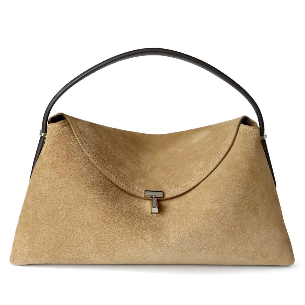 2026 Winter New Women Matte Cowhide Shoulder Handbag, Niche Retro‑Design Large‑Capacity Versatile Commuter Crossbody Bag