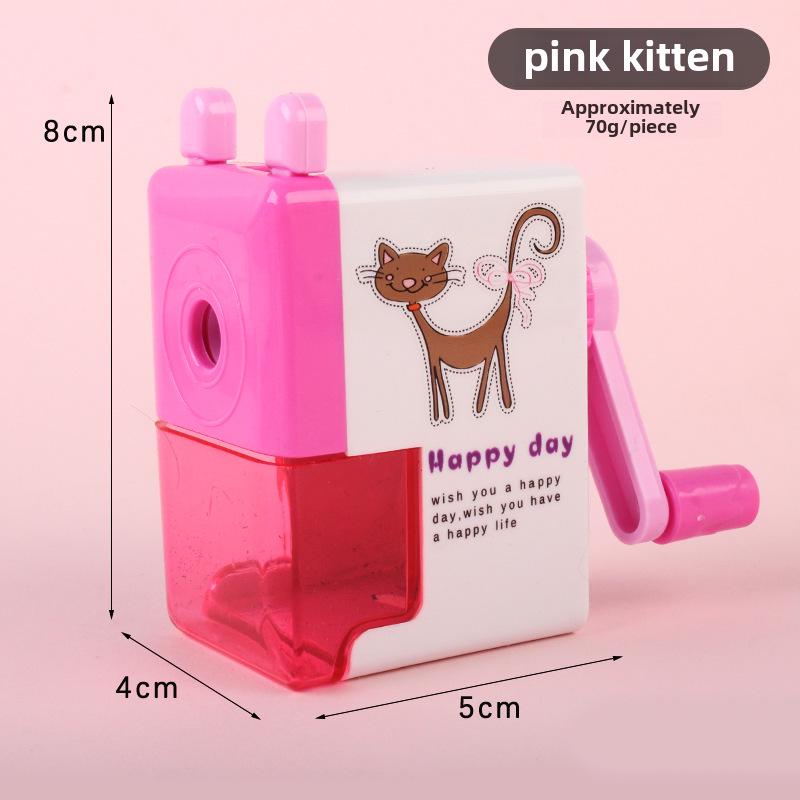 Точилка для карандашей с ручкой Cartoon - креативный, трудосберегающий дизайн с одним отверстием для студентов