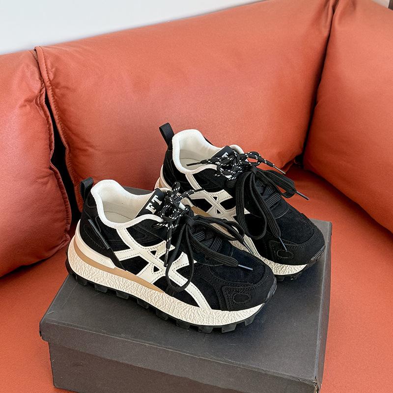 Платформа обувь Форрест Гамп осень и зима 2025 новый универсальный модный взрыв легкий кожаный повседневный спортивный обувь дети