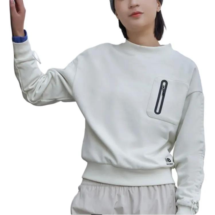 New Balance Sweatshirt Women's Beige (Unisex) Sweatshirts AWT14372 NMC