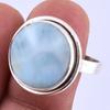 Natural Republic Larimar Gemstone Handmade 925 Sterling Silver Ring S.9.5" A2d45