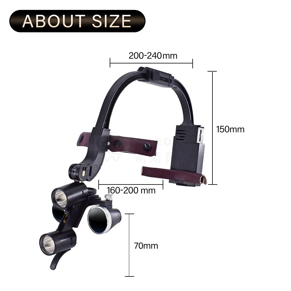 Niceden Стоматологическая 5 Вт светодиодная налобная лампа Стоматологическая увеличительная лупа 2.5/3.5X