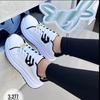2023 Spring Summer New Women's Shoes Thick Sole Board Shoes Lace Up Small White Shoes Low Top Casual Shoes 43 Large