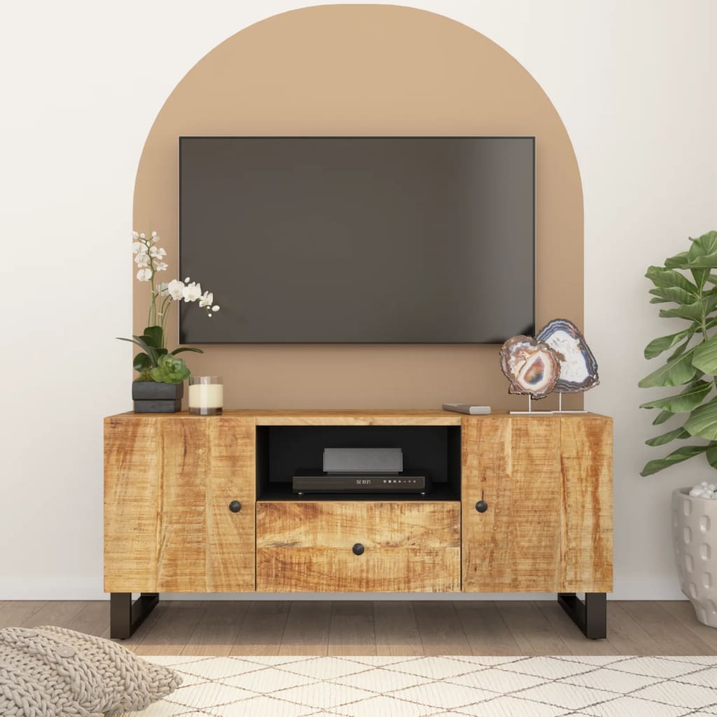 Vidaxl Szafka Rtv, 105X33,5X46 Cm, Mango I Materiał Drewnopochodny