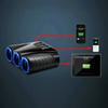 12-24V 3Ways Car Lighter Socket Splitter USB Charger Power Adapter Replacement for Vehicles and