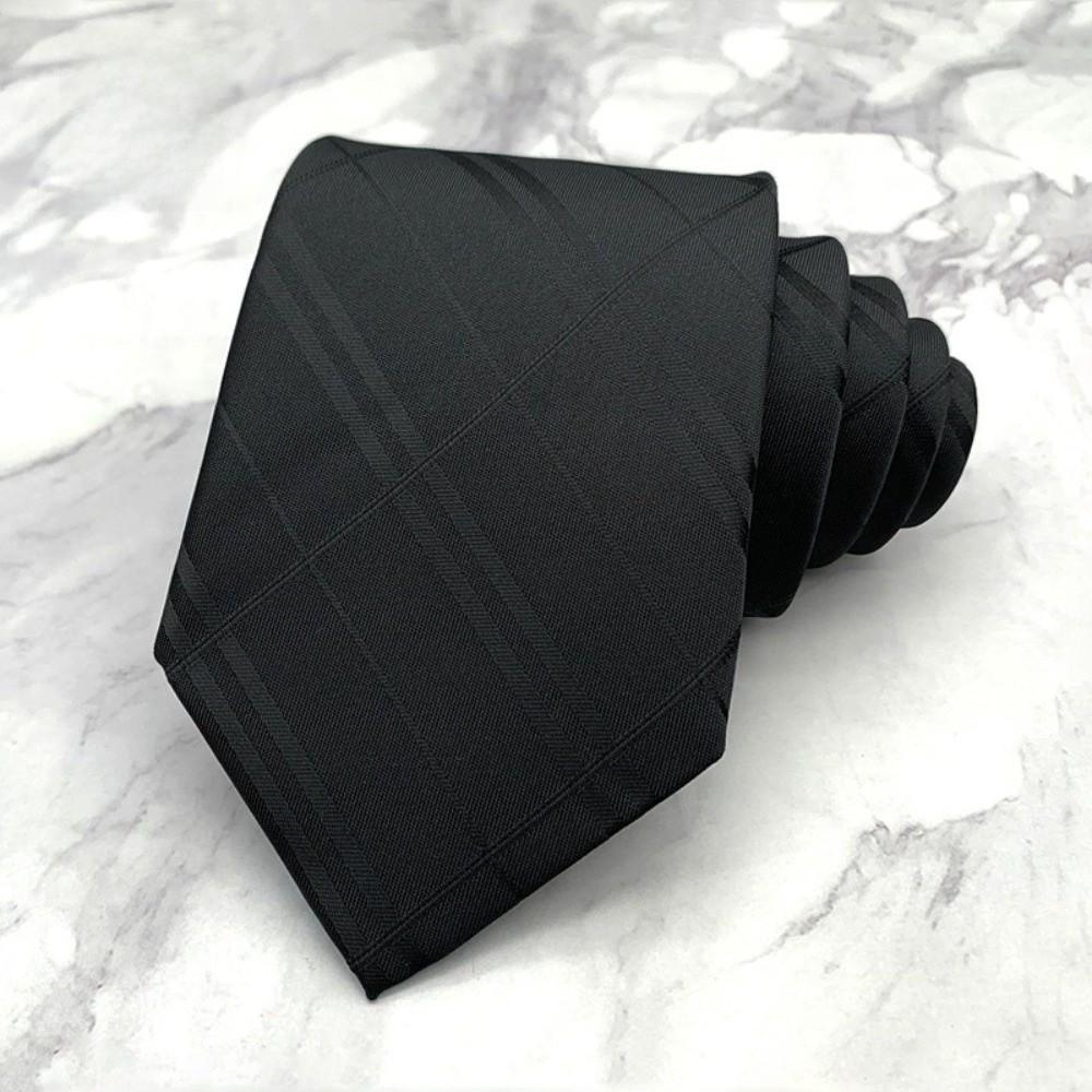 Однотонный мужской галстук Цветочный ретро-галстук Классический черный галстук Рубашка