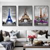 European City Church Landscape Canvas Painting Eiffel Tower In Paris Poster And Prints Wall Art Pictures for Room Home Decor