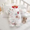 Baby Koi Fish Long Sleeve Romper - Chinese Style, Padded 120g Onesie for Autumn/Winter