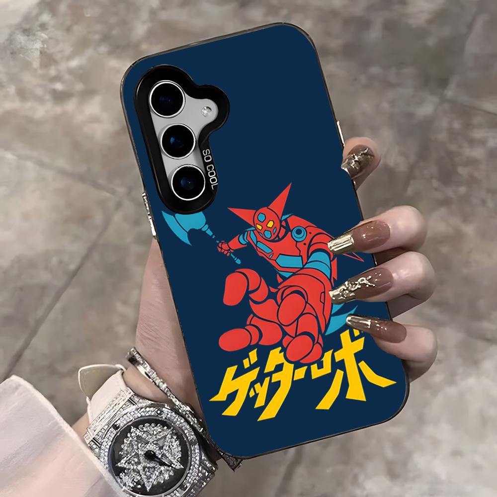 Чехол для телефона Getter Robo для Samsung S25 Ultra S23 S22 S21 S20 Ultra Plus S24 Fe A54 A55 Цвет Серебристый Чехол