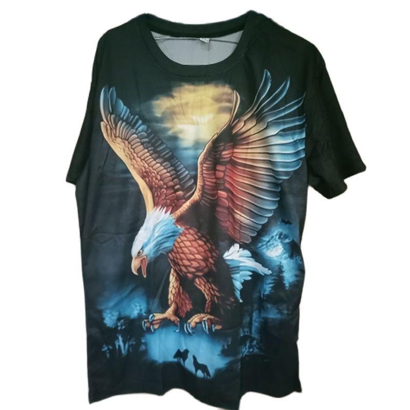 Night Eagle T-shirt 3d Print T Shirt Summer Men's Oversized Short Sleeve Tops Tees Men's Designer Clothing
