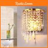 Elegant Crystal Wall Sconce With Led Light For Home Bedroom And Space Living