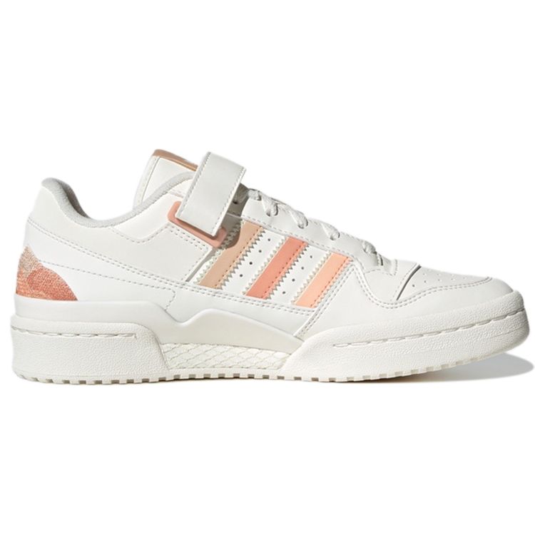 Adidas Originals Forum Low Pastel Pack Synthetic Leather Two-Layer Cowhide Low-Top Skate Shoes Women Sneakers White Pink GV8345