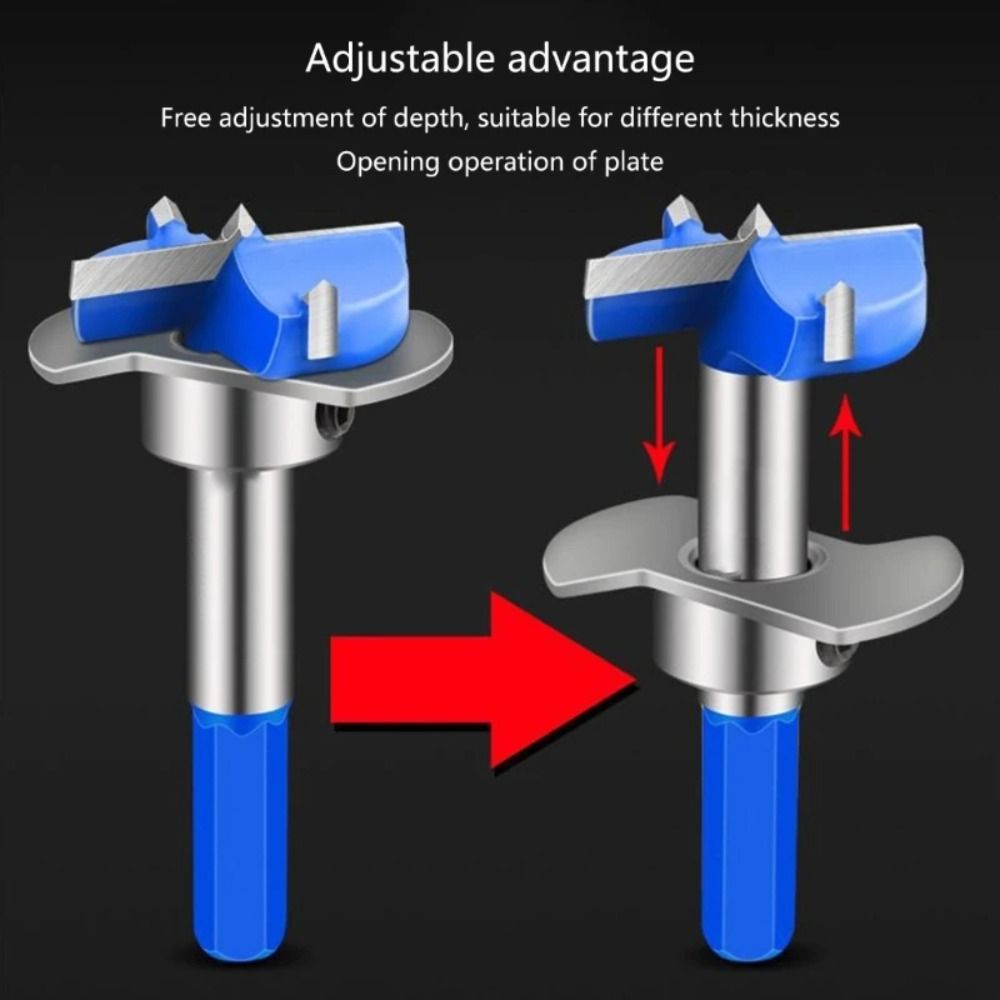 Drilling Furniture Forstner Bit Positioning Hinge Jig Durable Hinge Hole Opener Carpenter