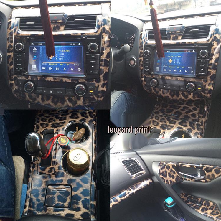 Compatible with 2013-2018 Teana, Carbon Fiber Center Console Gear Decor Sticker.
