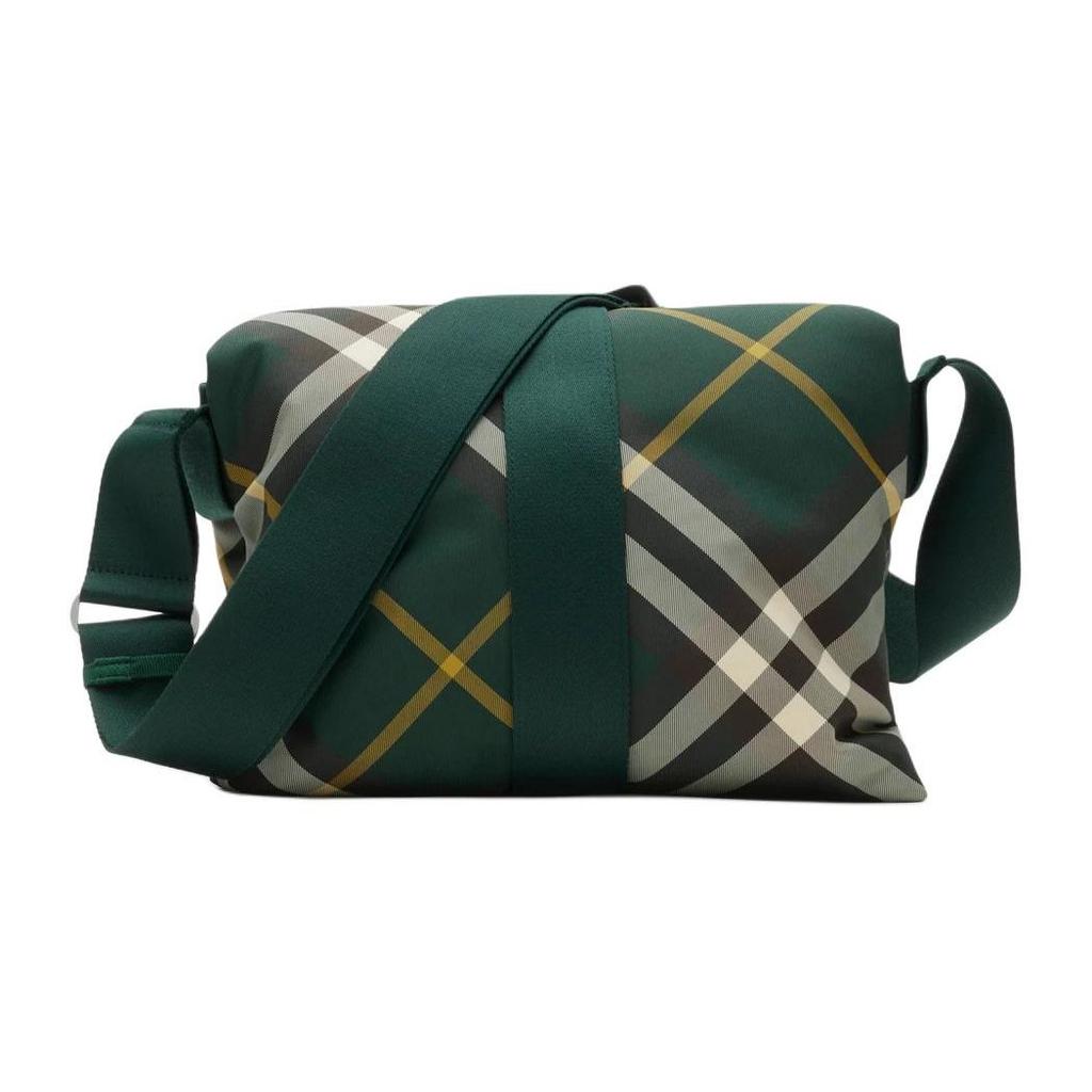 Burberry Подушка Регулируемая Сетчатая Сумка Через Плечо С Магнитной Застежкой Мужская Сумка-Мессенджер Цвет Плюща 80832911