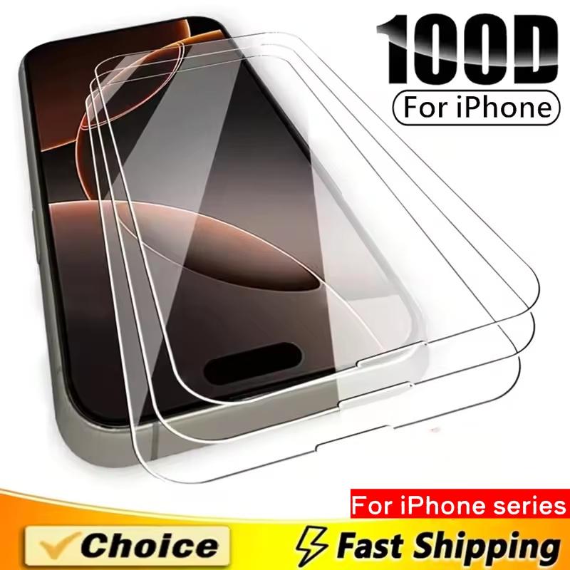 Закаленное стекло совместимое для IPhone 17 16 15 14 13 11 12 Pro MAX 17Air X XS xsmax XR 6 6s 7 8 Plus 5 5S SE Пленка-защита экрана
