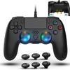 Moowarm Wired Controller for PS5 In Wired Controller with Macro Back TURBO Continuous Gyro Sensor Dual Gravity High Durability Touch Earphone