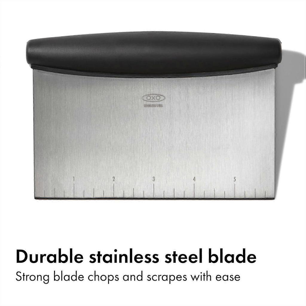 Stainless Steel Multi-Purpose Scraper & Chopper, Dough Cutter for Pizza, Bread and Cookie Dough, Multi-Purpose Vegetable Chopper, Dishwasher-Safe Kitc
