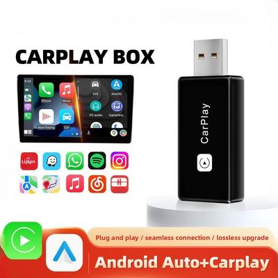 Беспроводной блок CarPlay Преобразует проводной в беспроводной Двухканальный блок Android Auto AI для оригинальной автомобильной системы