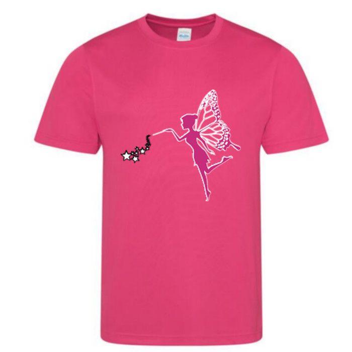 T- Shirt manches courtes Fée enfant fushia - Fushia