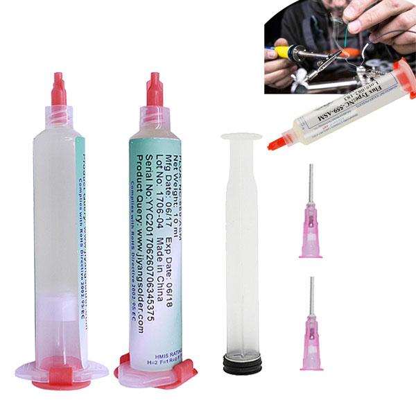 2023 Оригинальный флюс NC-559-ASM BGA PCB Не требующая очистки паяльная паста Сварочная усовершенствованная масляная флюсовая смазка 10cc Инструменты для ремонта пайки