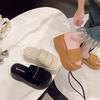 Wedge Heel Muffin Thick-soled One-word Cool Slippers Women's Summer New Soft-soled Casual Outer Wear Light Beach Shoes