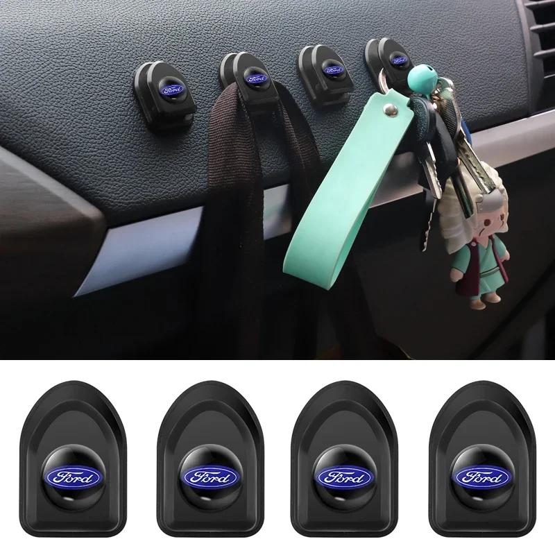 mk4 Mini Car Hooks Sticker Organizer Storage Hanger Car Accessory For Ford MK2 MK3 Ranger Mondeo MK4 S-MAX Kuga Mustang Fusion