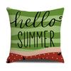 Summer Throw Pillow Covers 18X18 Inch Watermelon Pillows Covers Cool Summer Farmhouse Cushion Case Decor For Sofa Couch