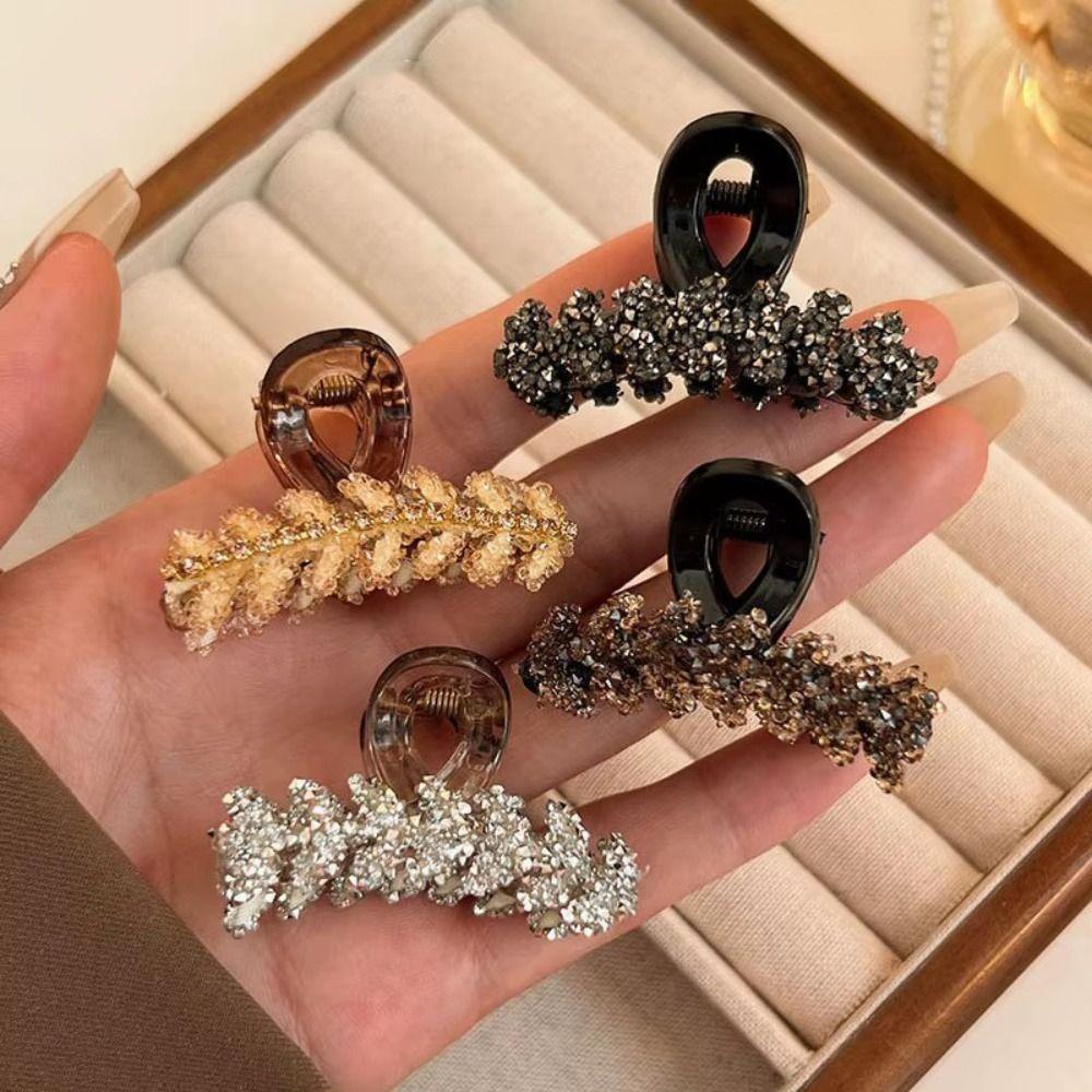 Exquisite Rhinestones Hair Side Clip Glitter Shiny Hair Clip Trendy Headdress Girls