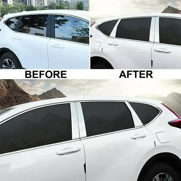 Хромированные оконные стойки, накладка на дверь, серебряная внешняя наклейка, наклейка, подходит для Infiniti Q50 V37 Nissan Skyline 2014-2023