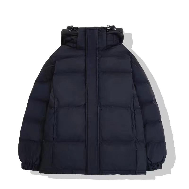 Короткая куртка-пуховик женская зимняя 2024 года, новая утолщенная куртка с капюшоном в студенческом стиле для пары, белая куртка на утином пуху, большой размер