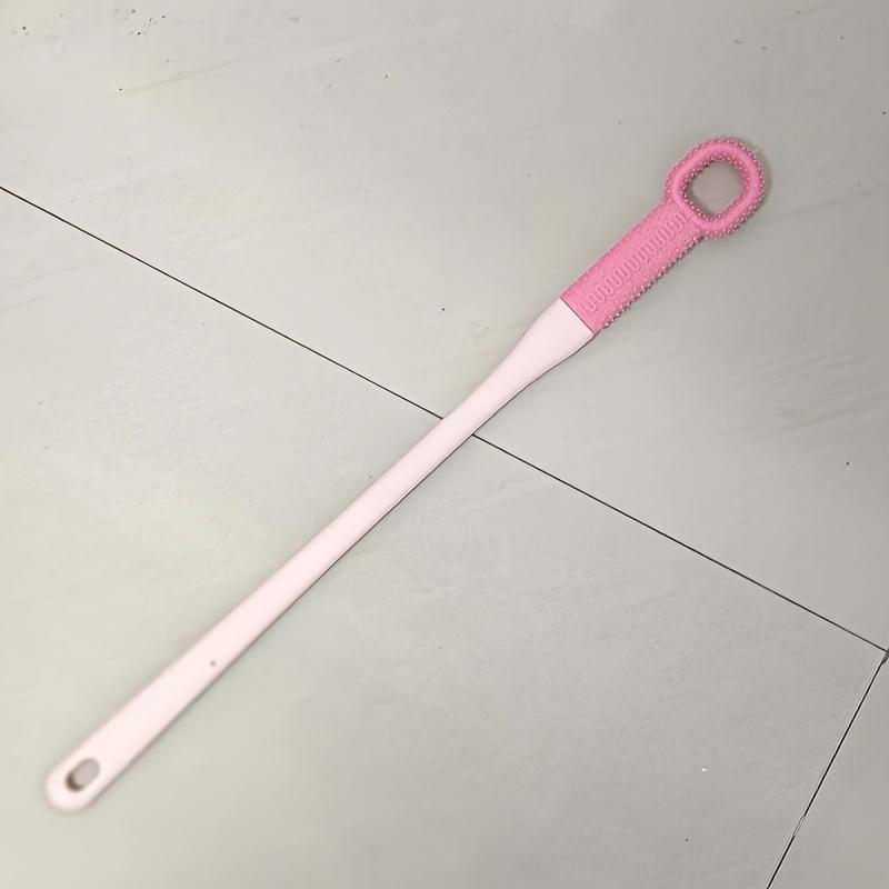 Щетка для чистки и массажа пальцев ног 2 в 1 - Мягкая резиновая пемза для удаления омертвевшей кожи, длинная ручка без запаха, скребок для ног - Батарейки не требуются