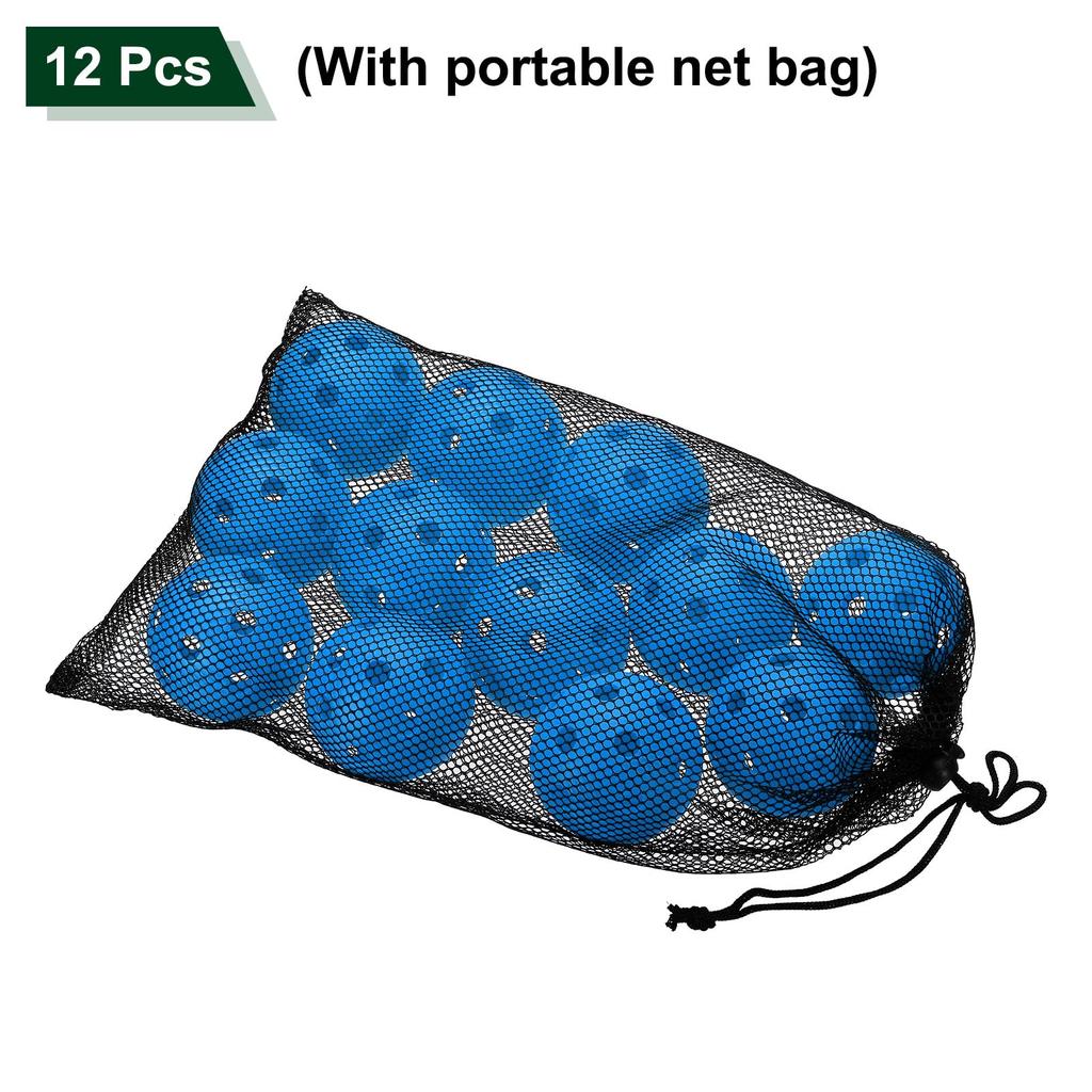 Мячи для пиклбола для улицы PATIKIL 26 отверстий Пиклбол 12 штук для любительских видов спорта в помещении и на открытом воздухе Синий