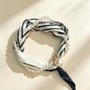Spring and Summer French Light Luxury Small Square Scarf Pearl Necklace Magnetic Buckle Lazy Silk Scarf Women's Scarf Collarbone Chain Scarf