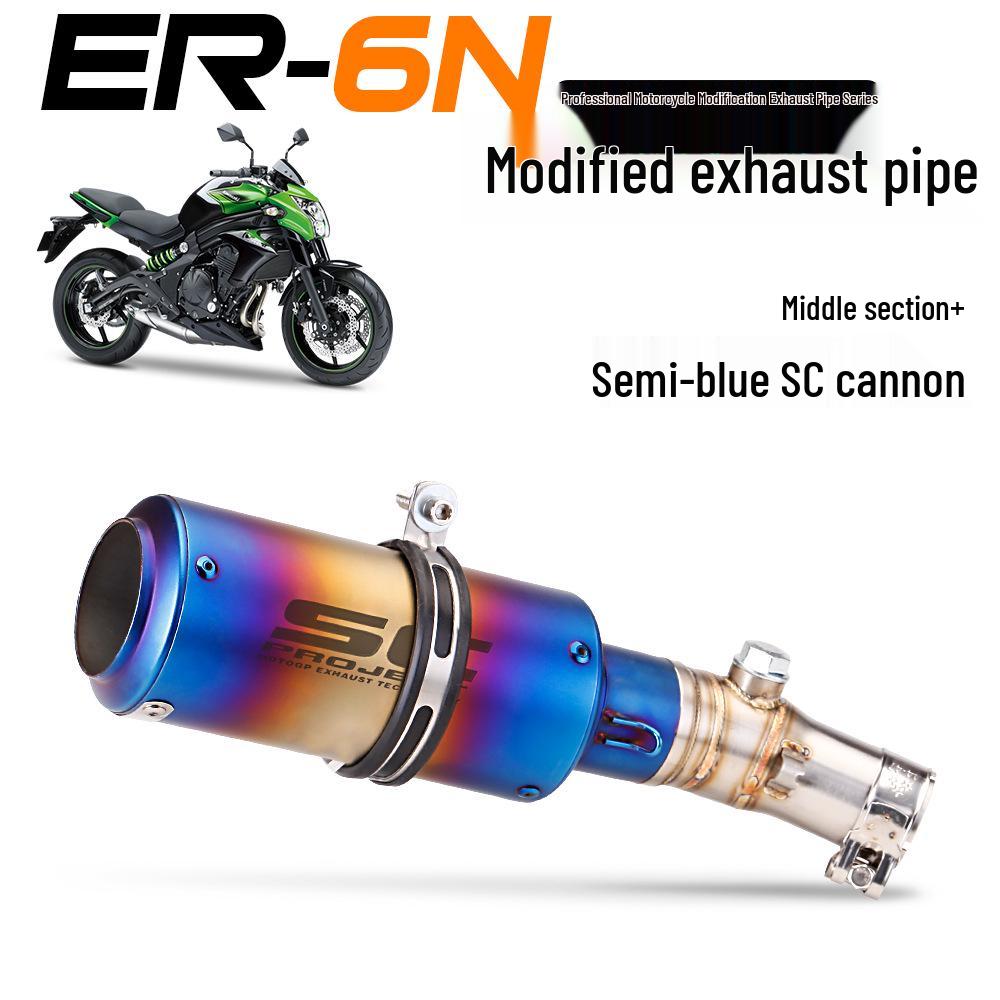 Kawasaki ER6N/ER6F/Ninja 650/Versys 650 Non-Destructive Mid-Section Hex Exhaust
