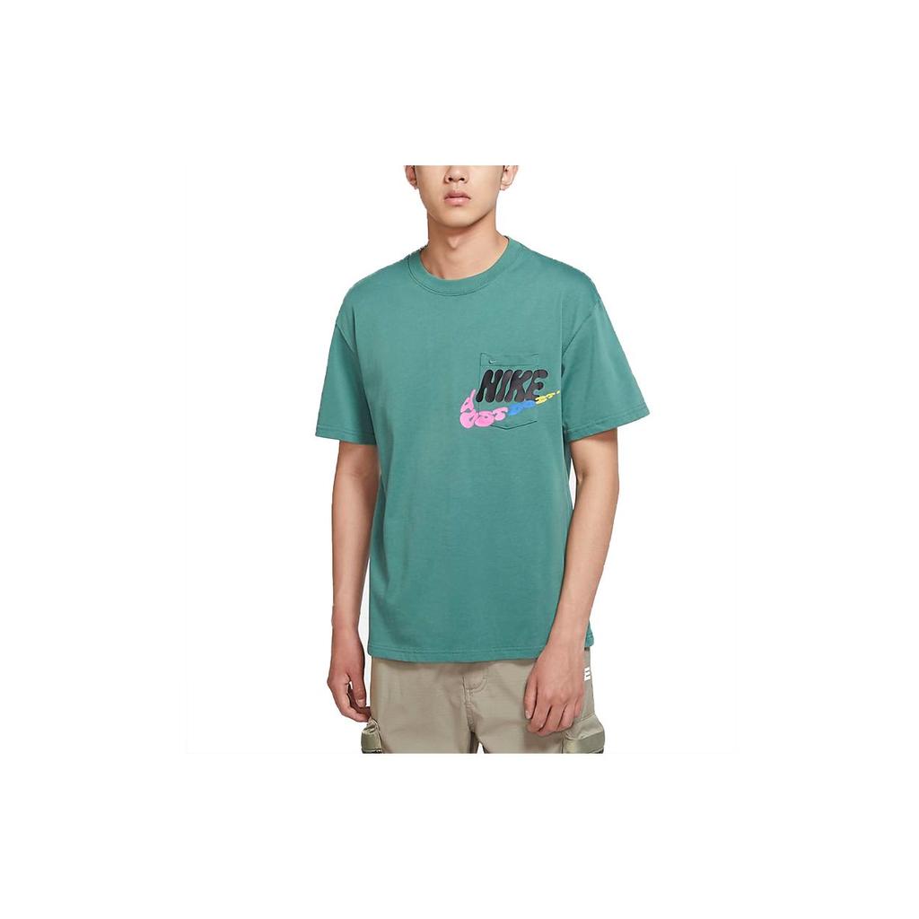 Nike Sportswear Logo Print Short Sleeve Crew Neck T-Shirt Men Tops Green DJ1344-361