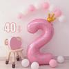 40-Inch Pink Crown Balloon for Children's First Birthday Party Decoration