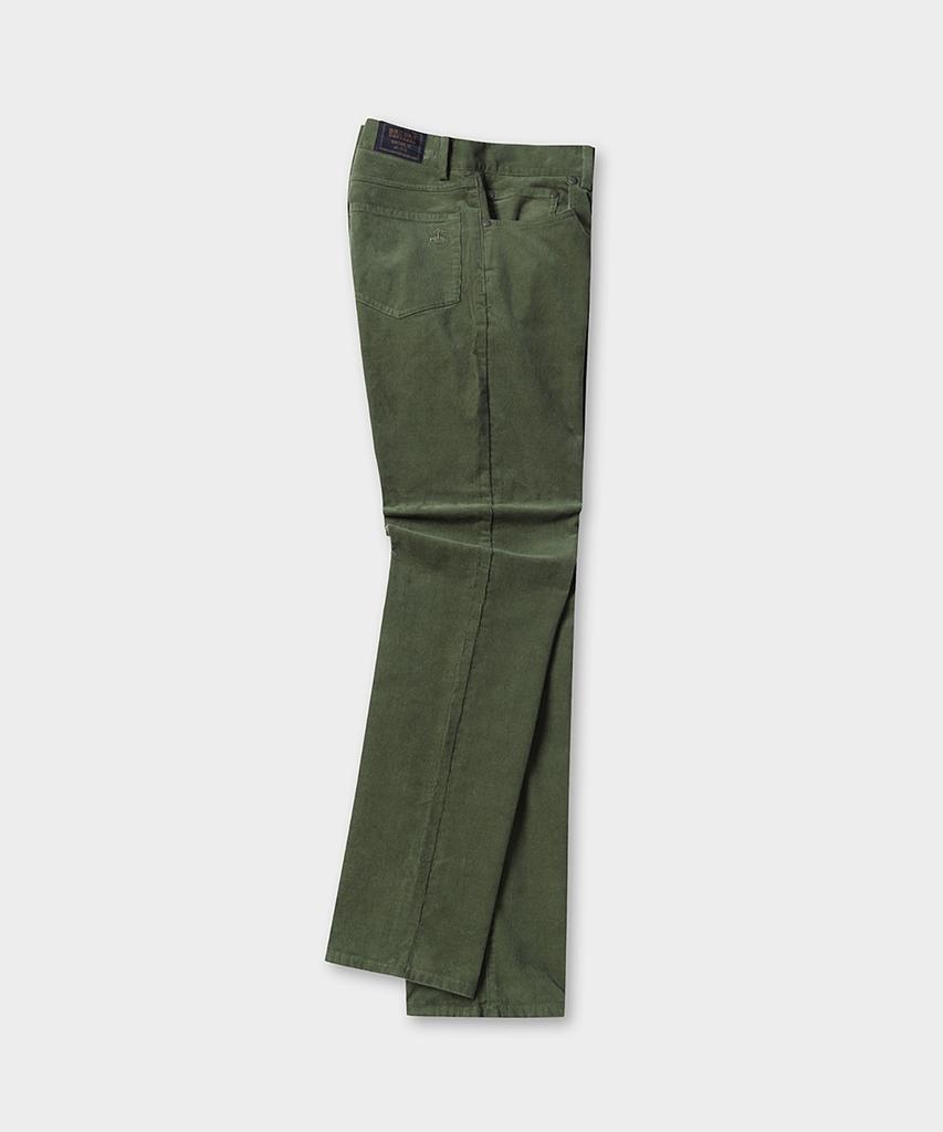 BROOKS BROTHERS Узкие вельветовые брюки с 5 карманами 15W (Темно-зеленый) (Bbpcmf4742Kew)
