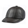 New Spring Men Real Leather Baseball Caps Adjustable Cowhide Men Youth Duck Tongue Dad Hats Bomber Flying Cap