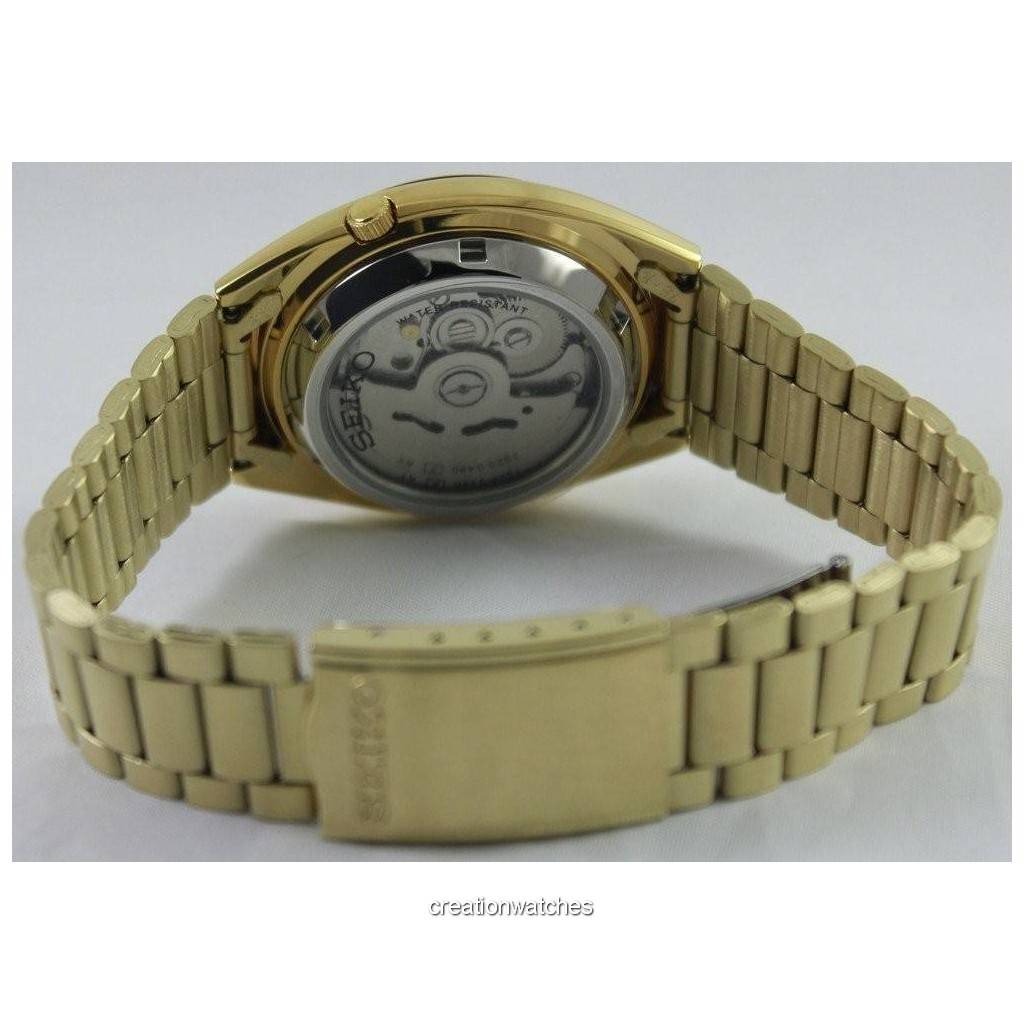 Seiko 5 Автоматические Золотой Циферблат SNXL72K1 SNXL72K Мужские Часы