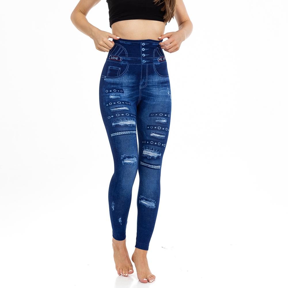Большие размеры с высокой талией, рваные узкие брюки для женщин, весенние повседневные принты, узкие леггинсы для йоги, спортивные штаны
