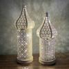 Hollow Ramadan LED Light Iron Art Masjid Lantern Pathway Lamp Moroccan Night Light  Islam Muslim